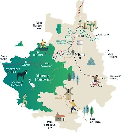 Hébergement de vacances La Bessinoise, 4chambres, Fibre Optique Et Canoe Niort & *